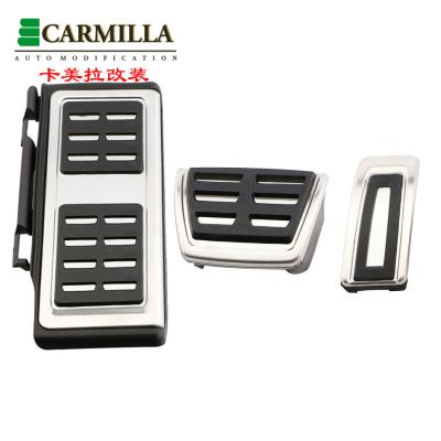 China Luxury Carmilla Stainless Steel Car Pedal Foot Rest Pedal Plate Cover For Volkswagen VW Golf 7 MK7 GTI For Skoda Octavia A7 Rapid LHD for sale