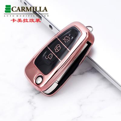 China Luxury TPU Car Flip Key Case Cover Bag Holder For Ford Ranger Focus Galaxy S-Max C-Max Mondeo Transit Tourneo Custom Ranger for sale