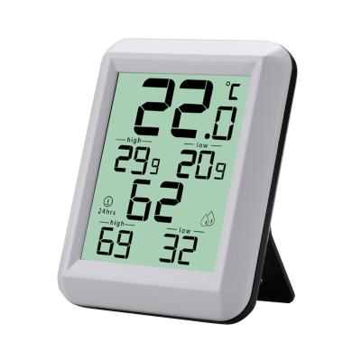 China Indoor Thermo-Hygrometer Monitoring Smart Testing Humidity Measurement Clock With And High Meter LCD Electronic Waterproof Temperature Humidity Hygrometer for sale