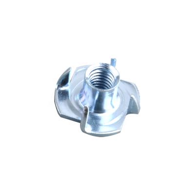 China Heavy Industry Stainless Steel 304 316 410 M10 T Nut DIN1624 Four Claw Nuts / Full Multi-Directional Threaded Nuts for sale