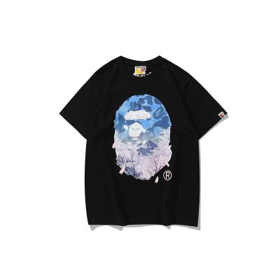 China Breathable Wholesale Good Quality 1:1 New Style Brand Designer HD T Shirt Men Trendy Loose Printed Casual T-shirt Sports T-shirt for sale