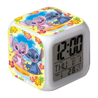 China Class Newest Design Pink Blue Dot Baby Alarm Crib Ring Clock for sale