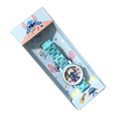 China Cute Colorful Black White Ceramic Dot Doll Bule Kids Cartoon Digital Watch for sale