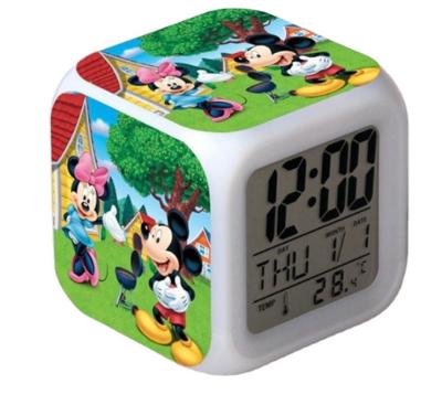 China Calendars Unicorn Color-Changing Colorful Mood LED Light Creative Alarm Clock for sale