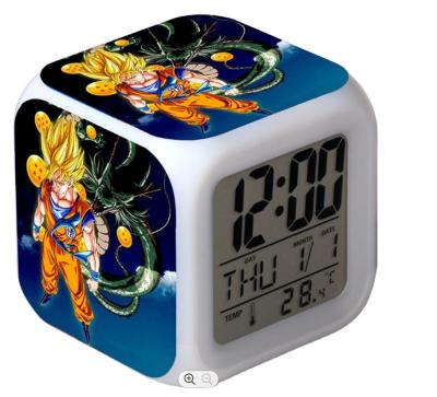 China Classroom Chaing RGB Cardboard Students Alarm Clock , Dragon Ball Bed Clock for sale