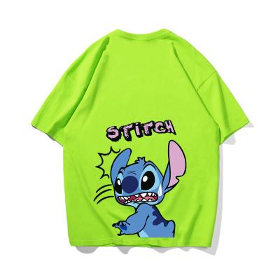 China Summer Cute White Shirt Stitch T-shirt Cartoon Stitch Breathable Hot Selling Popular Shirt for sale