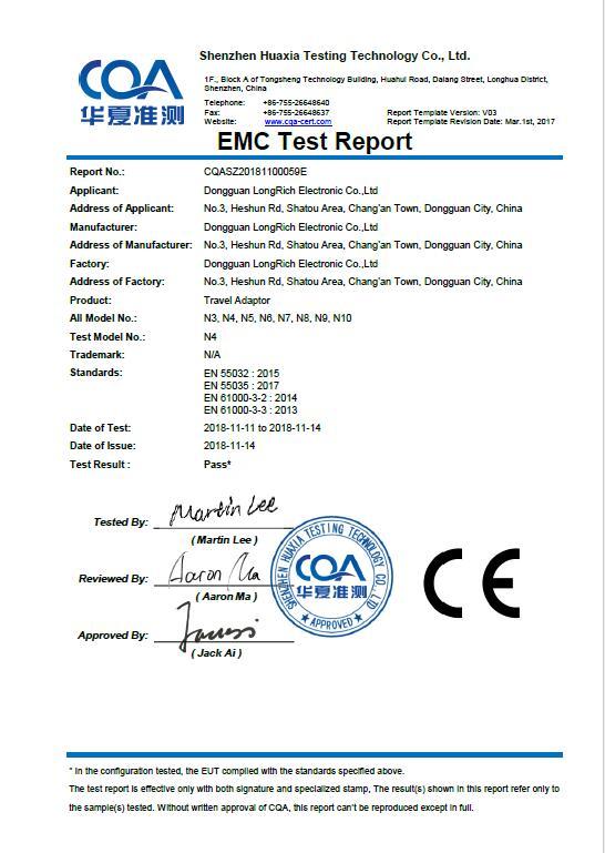 CE - Dongguan Longrich Electronic Co., Ltd.