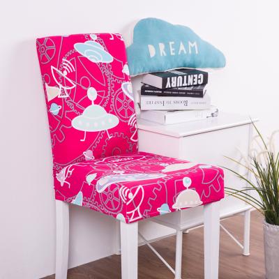 China Eco-friendly Printed Spandex Simple Style For Home Banquet Chair Half Chair Cover for sale