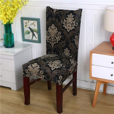 China Durable Classical Super Fit Stretch Removable Washable Chair Cover Protector Cover Short Dining Seat Slipcover For Hotel for sale