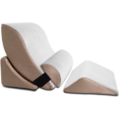 China Anti-Static Orthopedic Wedge Pillow System Post Surgery Memory Foam for Back, Neck, Leg and Knee Pain Relief for sale