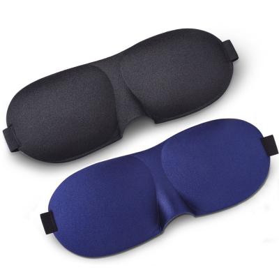 China 3D Sleep Eye Mask For Airplane Sleep Blindfold - Contoured Eye Mask Shades - With Ear Plugs, Travel Pouch MTP11-1 for sale