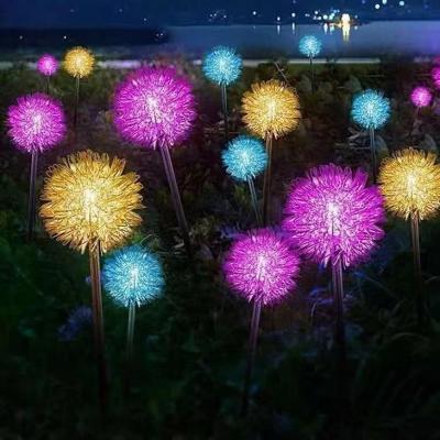 China Round Holiday Party Aluminum Solar Tubular Light Outdoor Home Lamp Landscape Garden Lamp Ornament Lawn Ball Theme Park Wire Lamp for sale