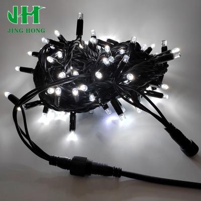 China Christmas Holiday Decoration Light Lamp 5M10M20M White+White Self Flashing LED Christmas Lights String Rubber Wire Outdoor Waterproof IP65 for sale