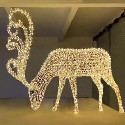 China Commercial Use 48 Inch 3D Reindeer LED Pattern Lights Outdoor Waterproof IP44 Christmas Party Decorations for sale