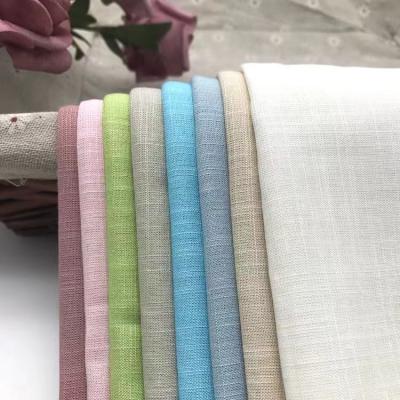 China Wholesale Organic No Moq 21s 133gsm Solid Linen Cotton Fabric For Shirts for sale