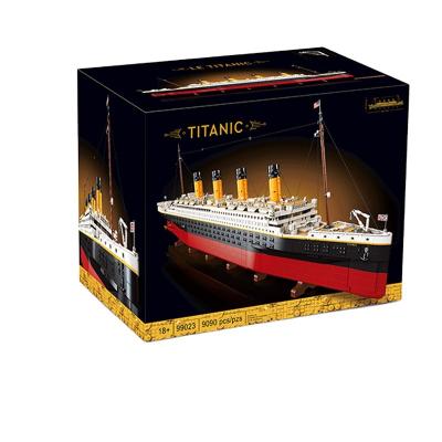 China Building Toy 99023 Movie Series Titanic Ship Moc Building Blocks Bricks Set Toy Bricks 9090pcs Educational Ship Compatible Legos 10294 for sale