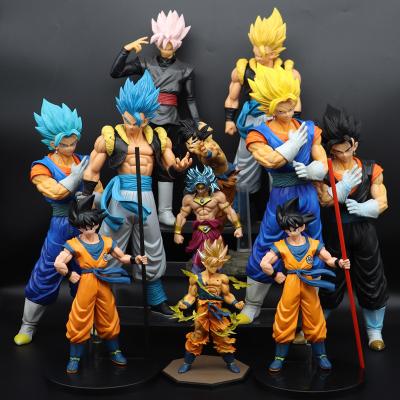 China High Quality Super Saiyan Goku Dragon Model Dolls Anime God Action Figure 18cm 6pcs/set Goku Vegeta for sale