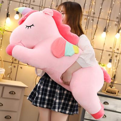 China Soft Rainbow Unicorn Plush Toy Gifts 30cm Night Light Promotional Cute Soft Baby Unicorn Pillow Doll Stuffed Animal for sale