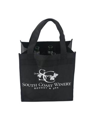 China Wholesale Eco-Friendly Collapsible Bottles Woven Wine Bag 6 Wine Gift Packaging Bags for sale