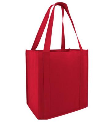 China 100% Eco-Friendly Reusable Grocery Bags With Plastic Bottom Insert Heavy Duty Non Woven Promotional Tote Bags for sale