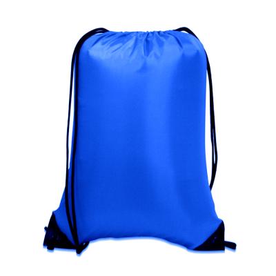 China Beach Bag Custom Printed Waterproof 210D Polyester Drawstring Backpack Shopping Drawstring Bags for sale