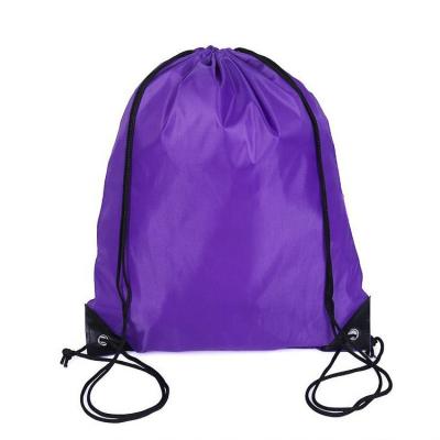 China Reusable Custom 210D Drawstring Bag With Logo Drawstring Gift Bags Polyester Drawstring Bags for sale