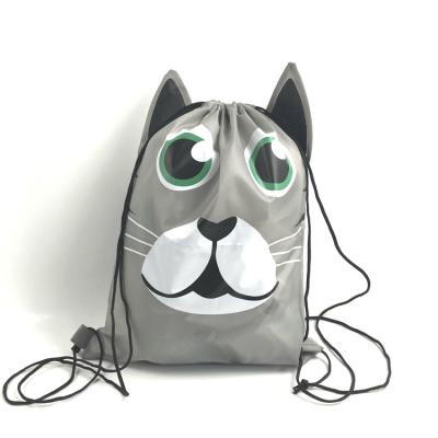 China Wholesale Animal Shape Reusable 210D Polyester Drawstring Bag Eco - Friendly for sale