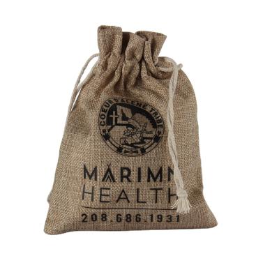 China Eco-friendly Coffee Beans Jute Drawstring Bag Canvas Small Burlap Christmas Gift Bag For Rice Tea Comb Jewelry Custom Logo for sale