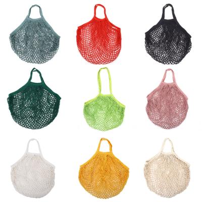 China 100% Cotton Grocery Bag 100% Cotton Grocery Bag Eco-Friendly Reusable Organic Natural Mesh Net Stretchy Bags Cotton Market Shopping Bags for sale