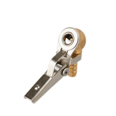 China Open Flow Air Copper Open Flow Tire Throws RV Tire Air Chuck With Clip On Brass 6mm, 8mm, 10mm Pipe Burr Air Chuck for sale