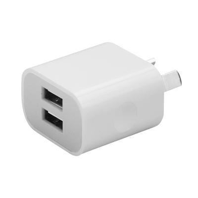 China Mobile Phone AU Plug Two USB Ports Mobile Phone Charger DC 5V 2A Output Power Adapter for sale