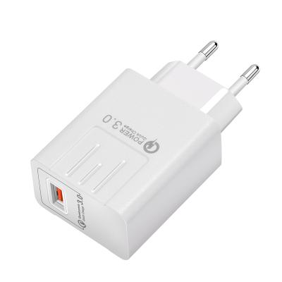 China Hot Sale QC3.0 EU 3.1A USA Travel Wall Charger Power Fast Charging Home Adapter Mobile Phone for sale