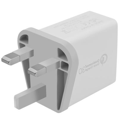 China Mobile Phone 18W 3Amp Quick QC 3.0 USB Wall Travel Charger Adapter Mobile Phone Charger for sale