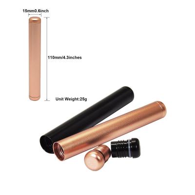 China Aluminum Alloy Memory Tube Air Tight Container Waterproof Holder Smoking Accessories For Travel Tool for sale