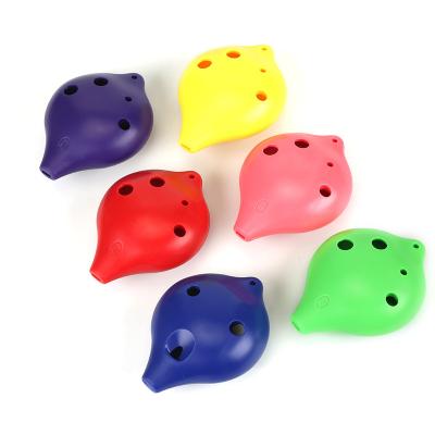 China ABS Factory Price Plastic 6 Hole Toy Children Musical Instruments Ocarina for sale