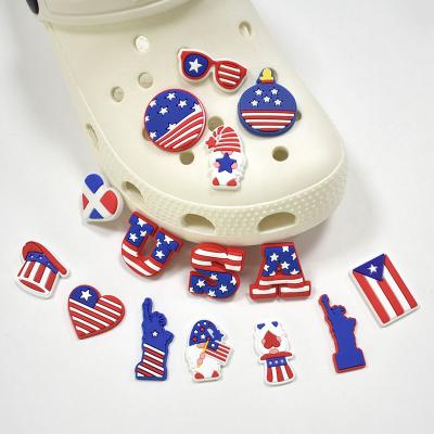 China Anime Best Selling New Product Flag Series Cartoon Crocodile Shoes Charm PVC Shoe Decoration for sale