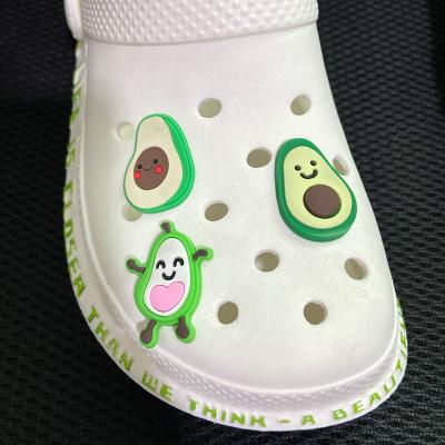 China Cute Avocado Fashion Cute Flip Flops Flower Custom 3D Children's Shoes Jewelry Bracelet Pendant for sale