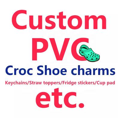 China Personal Business Logo Special Design Free Sample OEM%ODM PVC Croc Charm Cute Logo Customely for sale