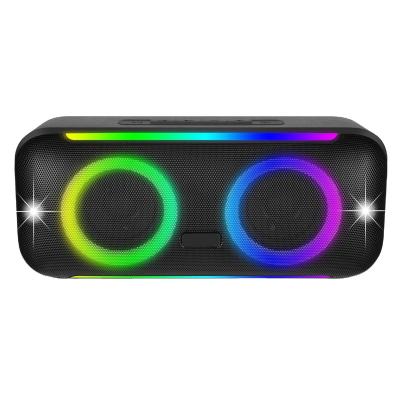 China IPX6 TWS Portable Waterproof Radio LED Function LED Light Blue Tooth Speaker For Party 40W for sale