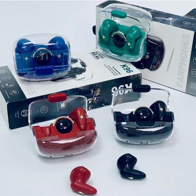 China High Sound Quality Powerful Stereo Low Transparent Wireless Earphone K96 In Ear Waterproof Sport Blue Tooth Earbuds for sale