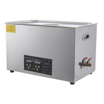 China Hotels 304 Stainless Steel Digital Timer And Heater Industry Ultrasonic Cleaner 30L for sale