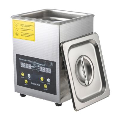 China Building Material Shops Stainless Steel With Timer And Heater Ultrasonic Cleaner 1.3L Professional Ultrasonic Washing Machine for sale