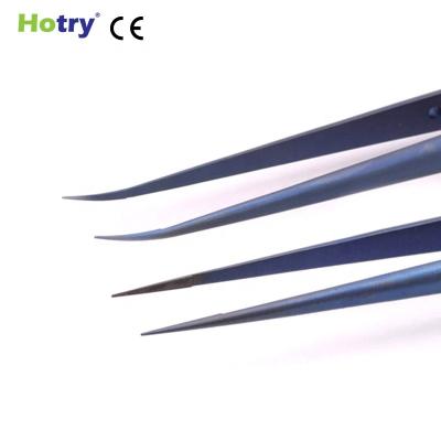 China Micro curved forceps / bayonet straight curved / anastomosis vascular microsurgery straight simulated microvascular neurosurgery for sale