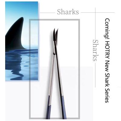 China HOTRY Neurosurgery Steel Shallow Shark Micro Scissors Straight Curved Titanium Stainless Steel Alloy Splice for sale