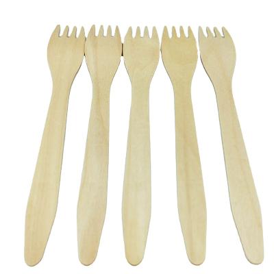 China Eco-friendly Wooden Cutlery Dinnerware Disposable Wooden Forks Spoon Knife Spoon Disposable Flatware Forks And Knives Sunrain for sale