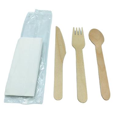 China Eco Friendly Disposable Eco Friendly Cutlery Set Individually Wrapped Knife Fork Spoon for sale