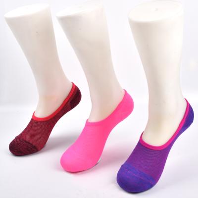 China Comfortable Solid Color Cotton Breathable Wholesale Thin Silicon No Show Invisible Socks for sale