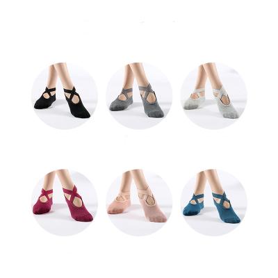 China Solid Color Breathable Anti Slip Women Yoga Socks Breathable Gym Pilates Sport Relaxing for sale