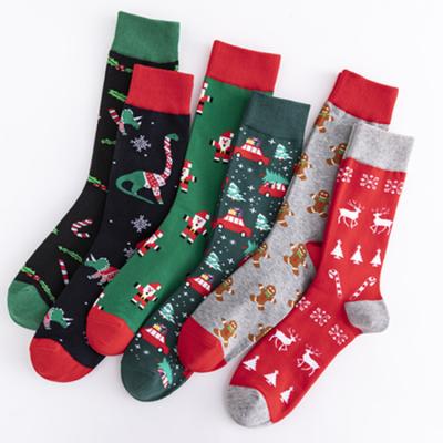 China Wholesale Custom QUICK DRY Christmas Logo Adult Xmas Sublimation Animal Funny Comfy Socks for sale