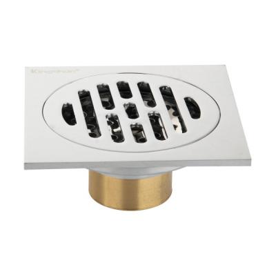 China Minimalist pewter chrome plated square floor drain for sale